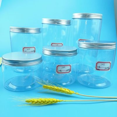 270ML 1360 মিলি খাবার স্টোরেজের জন্য সাফ প্লাস্টিক স্ক্রু ক্যাপ জারগুলি